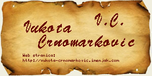 Vukota Crnomarković vizit kartica